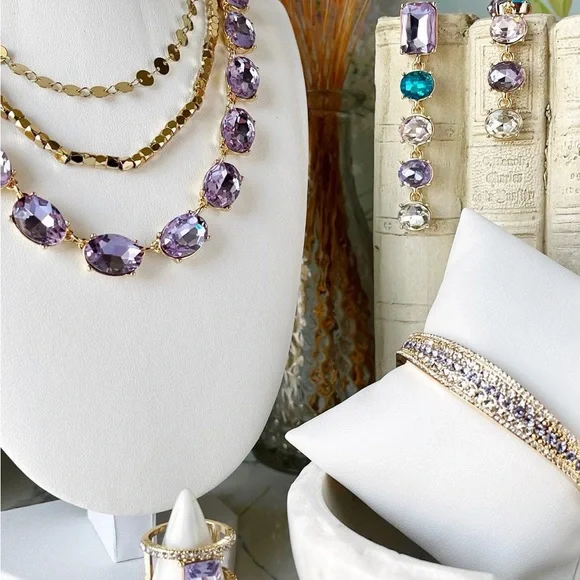 Park Lane Blossom Necklace - Lavender and Gold FREE SHIP! TODAY ONLY!! - Picture 4 of 4